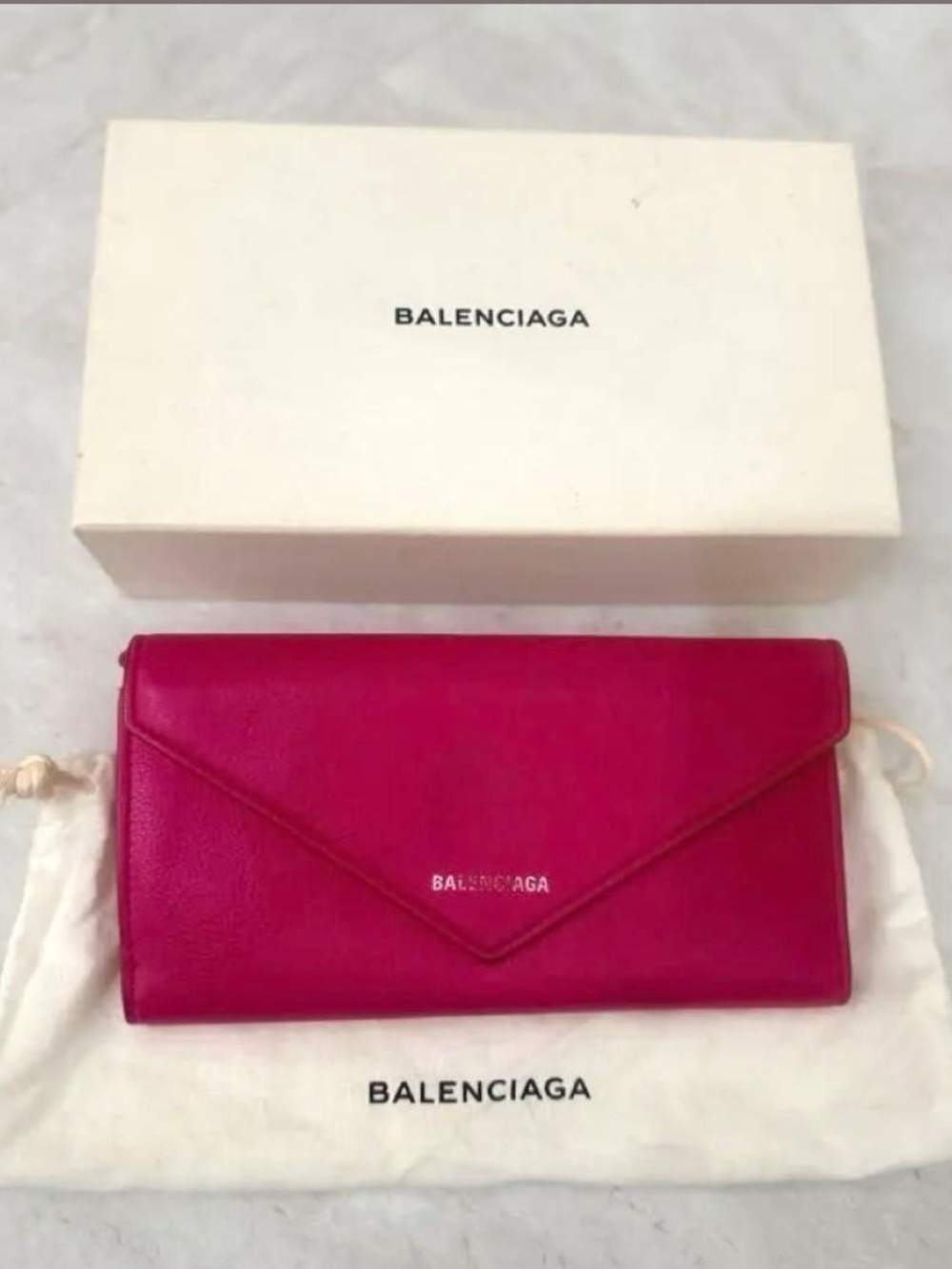 Balenciaga Women's Pink Envelope Wallet Clutch